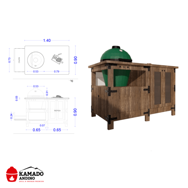 Mueble Kamado Andino Medidas