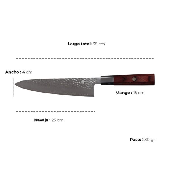 Cuchillo Chef Acero Damasco